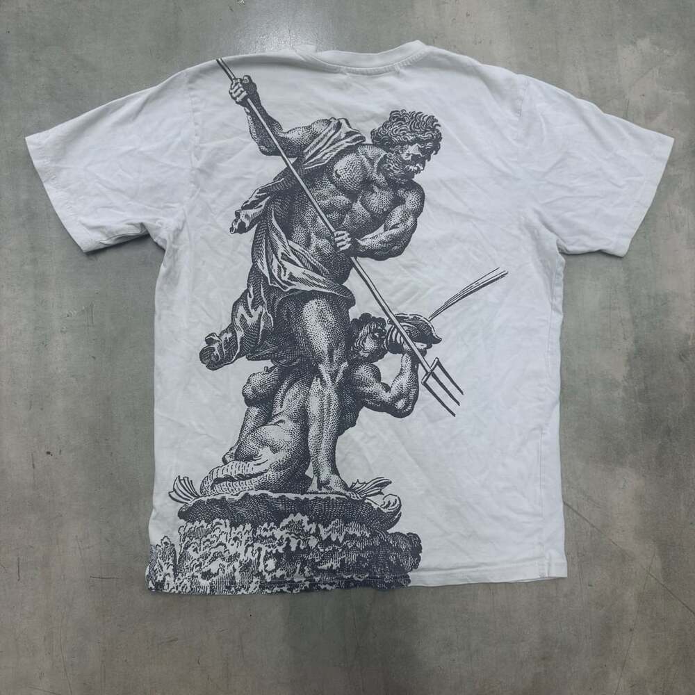 Rebel Archives Graphic T-Shirt White Neptune and Triton Baroque Art